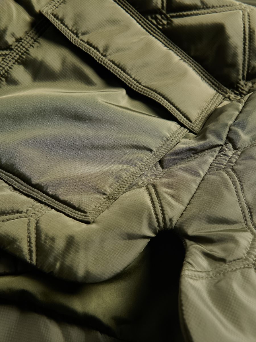 Pikowana kurtka oversize - zielony - RESERVED - 2