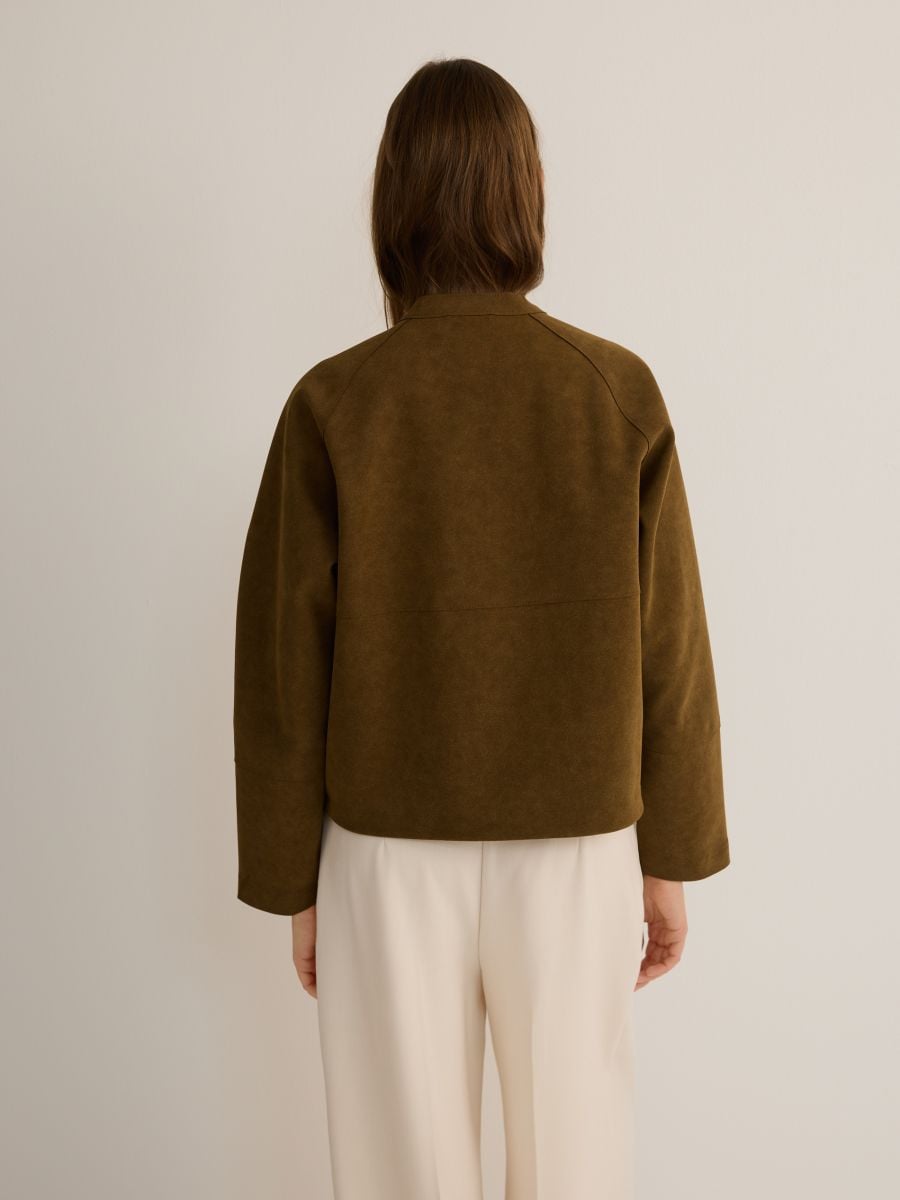 Veste en imitation daim - vert kaki - RESERVED - 2