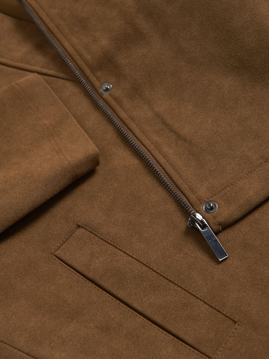 Veste en imitation daim - vert kaki - RESERVED - 7