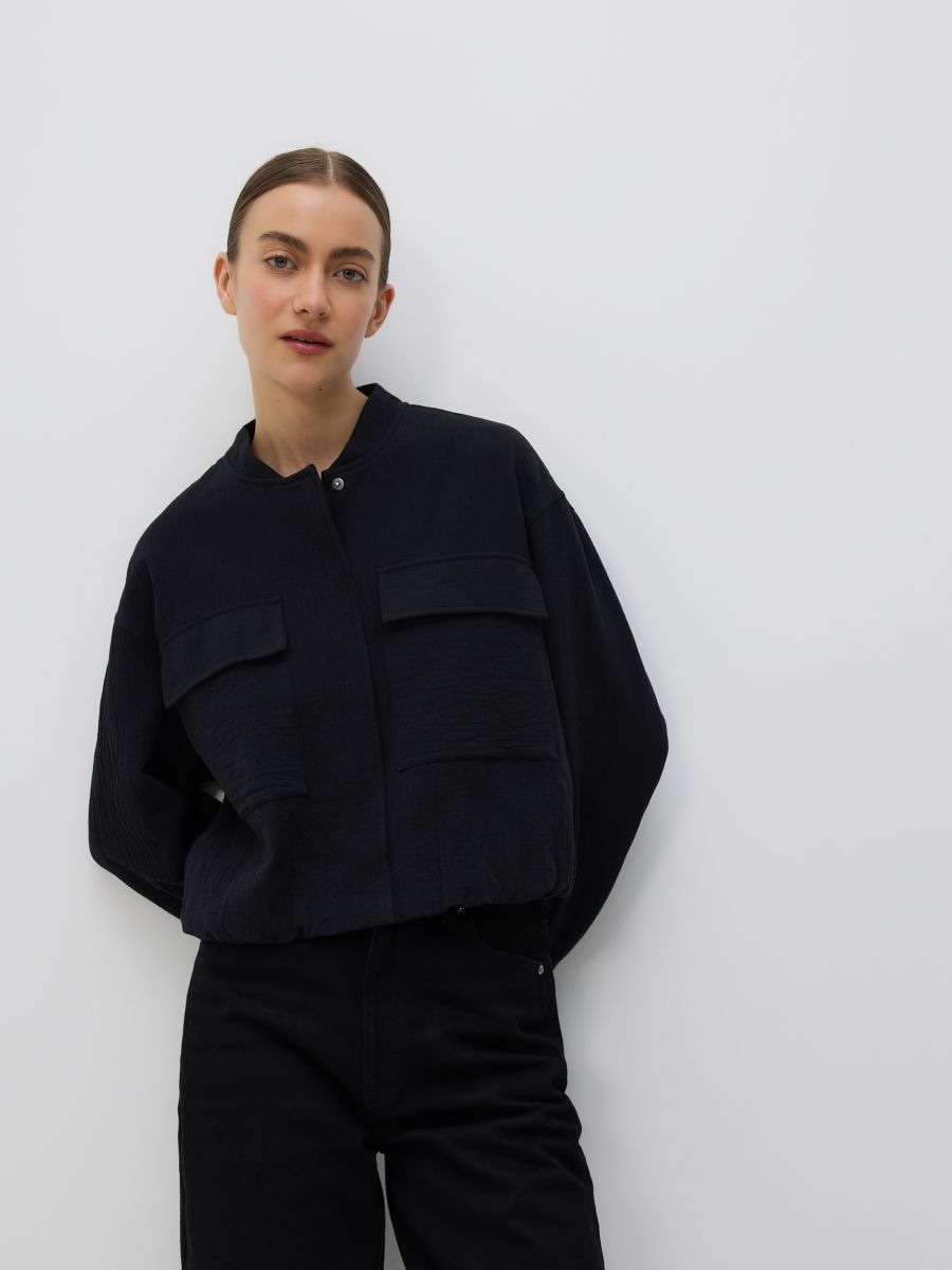LADIES` OUTER JACKET - black - RESERVED - 4