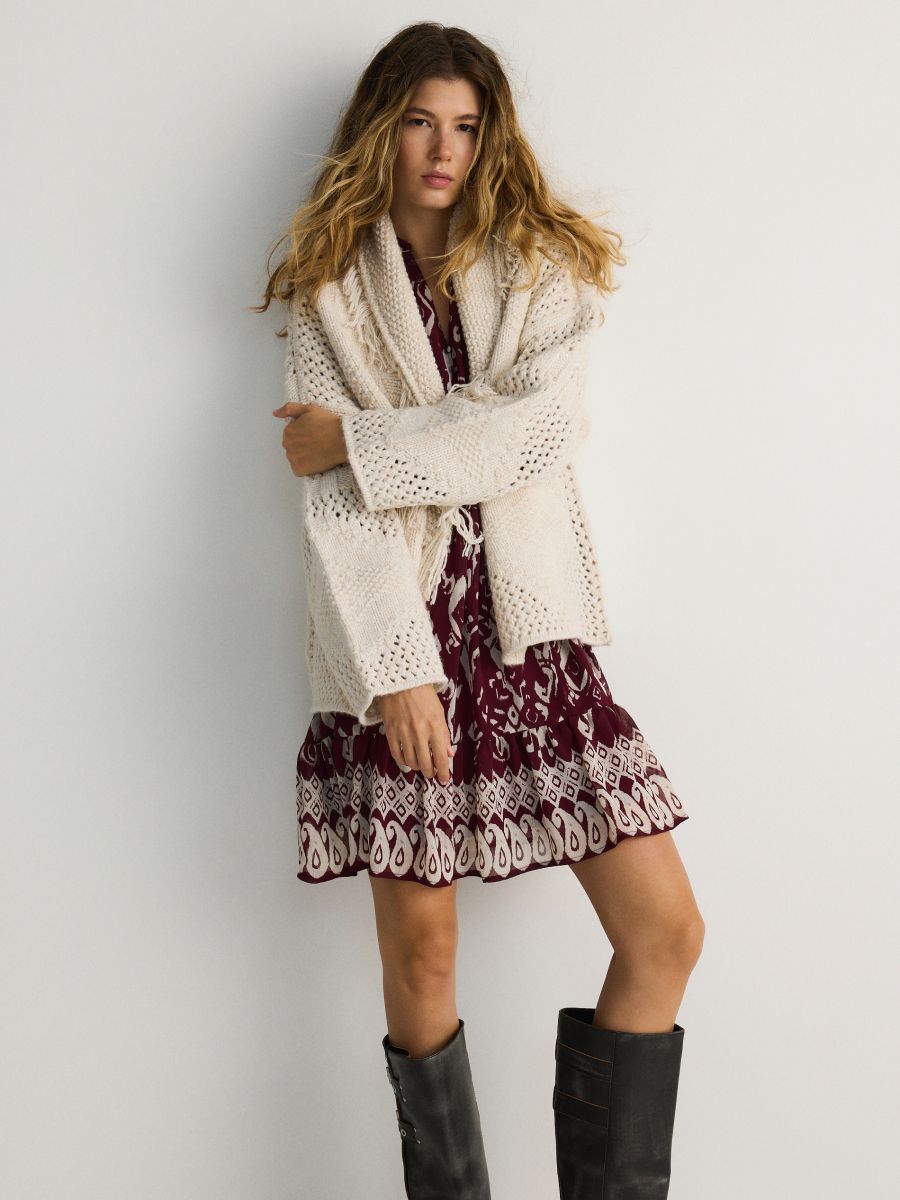 Mini-robe à motif - maroon - RESERVED - 5