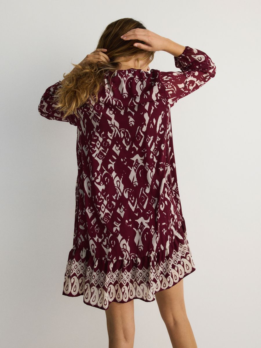 Mini-robe à motif - maroon - RESERVED - 6