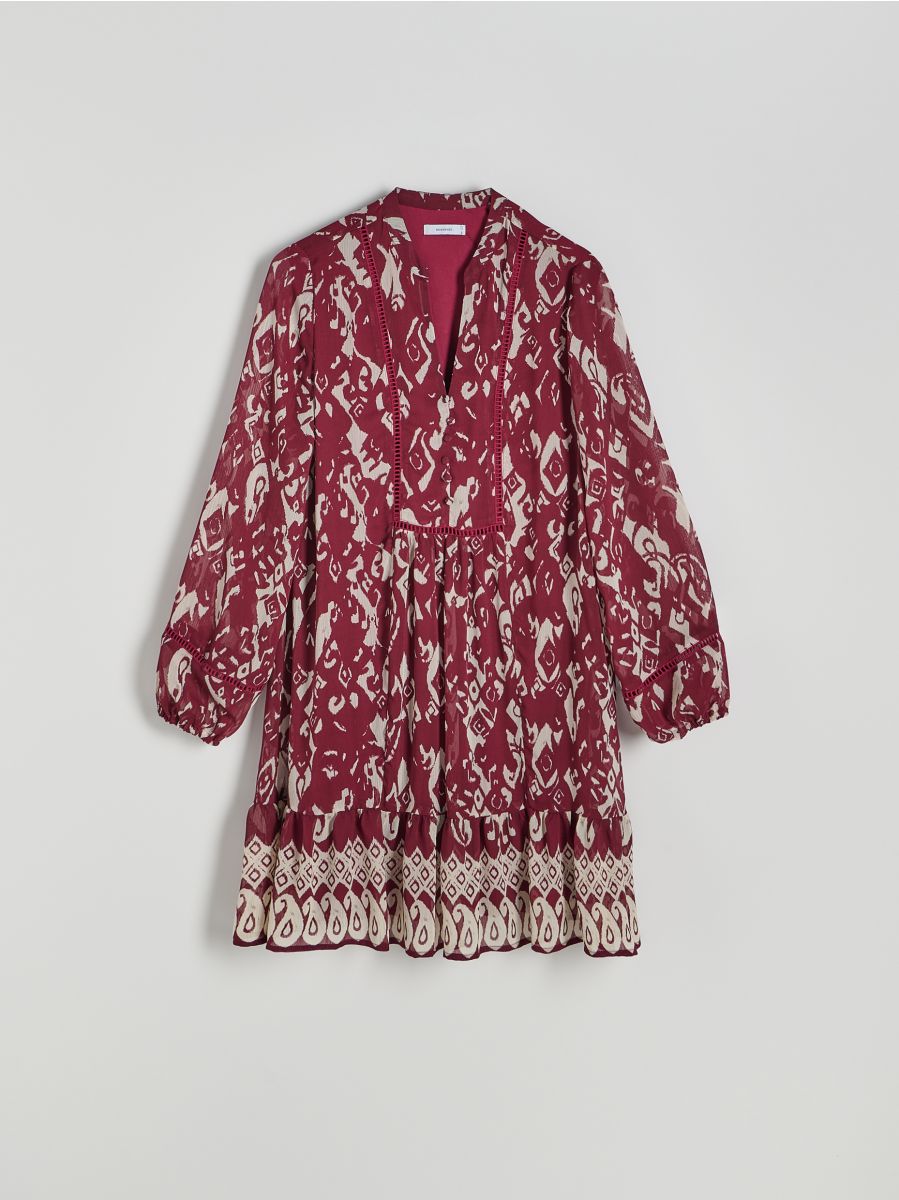 Mini-robe à motif - maroon - RESERVED - 7