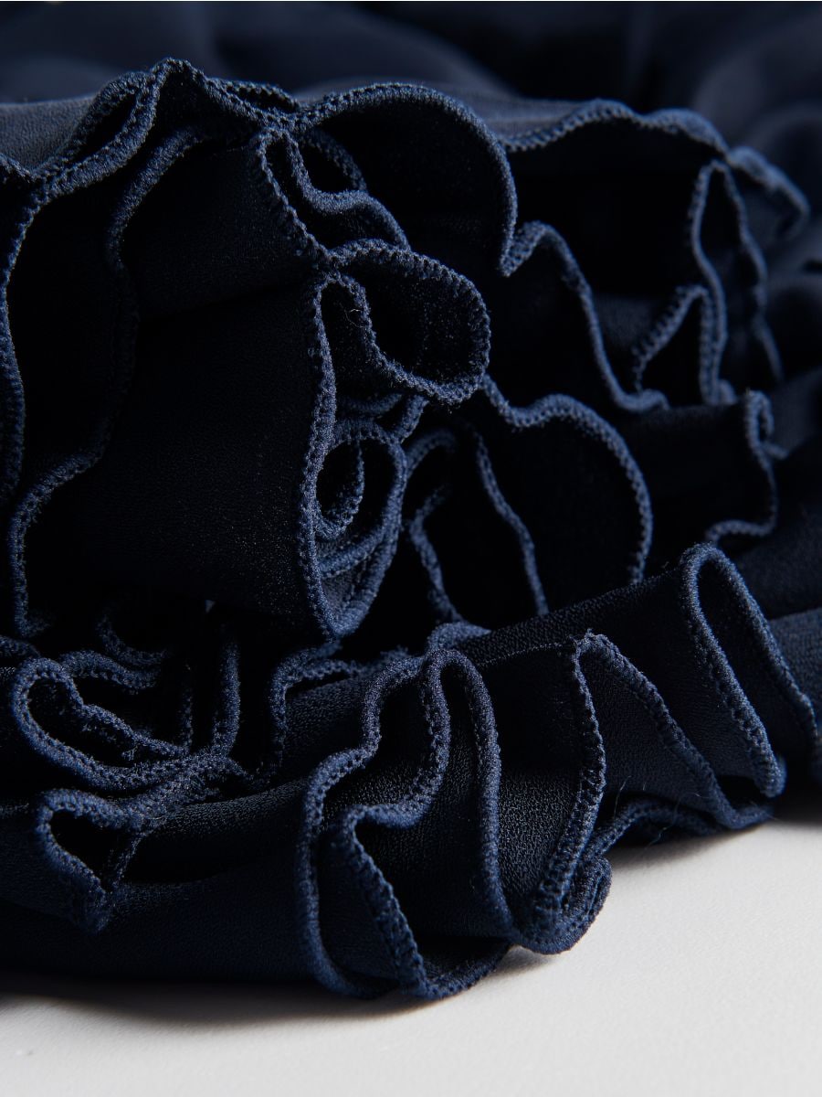 Faltenrock In Maxi-Länge - marineblau  - RESERVED - 6