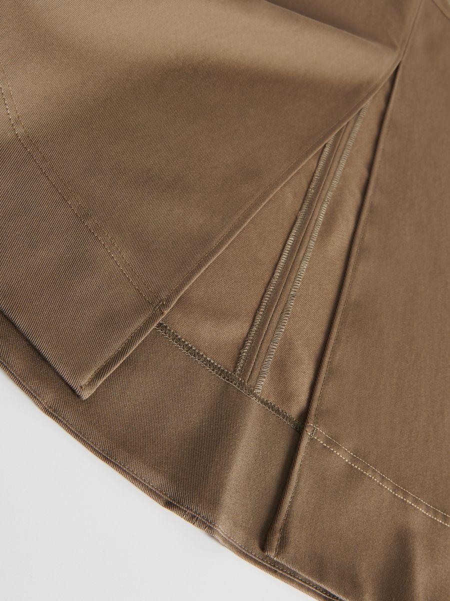 Maxi skirt with side split - brownish green - RESERVED - 4