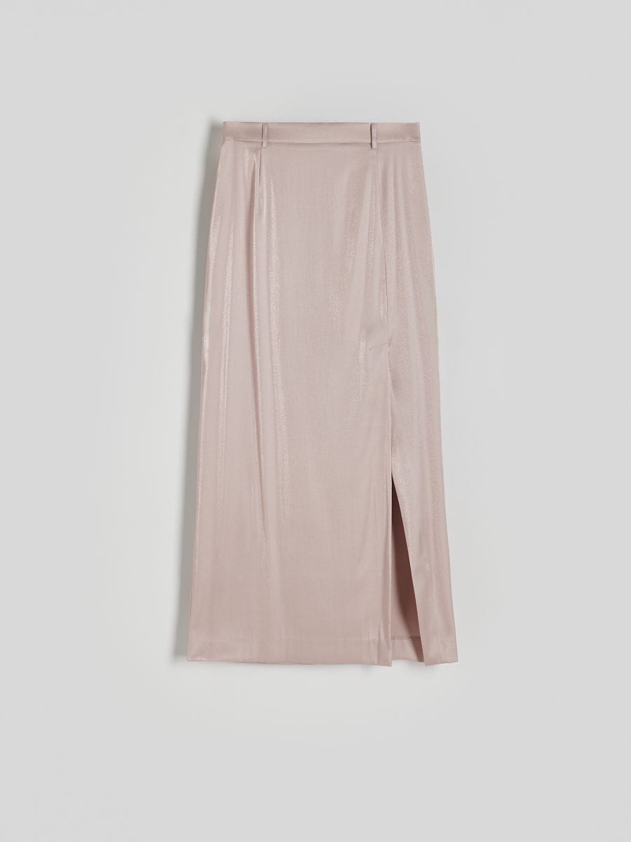 Midi skirt with sheen - pastel pink - RESERVED - 4