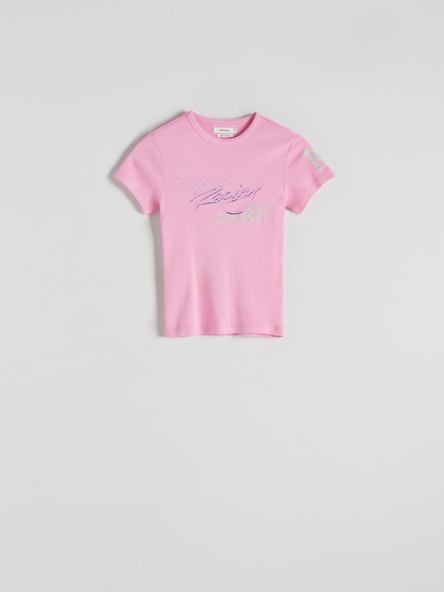 T-shirt with wash effect print - pink - RESERVED - 4