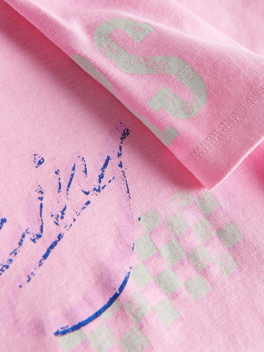 T-shirt with wash effect print - pink - RESERVED - 5