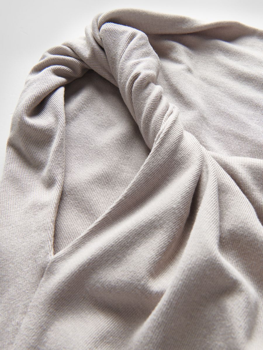 Top with shoulder knot - light grey - RESERVED - 5