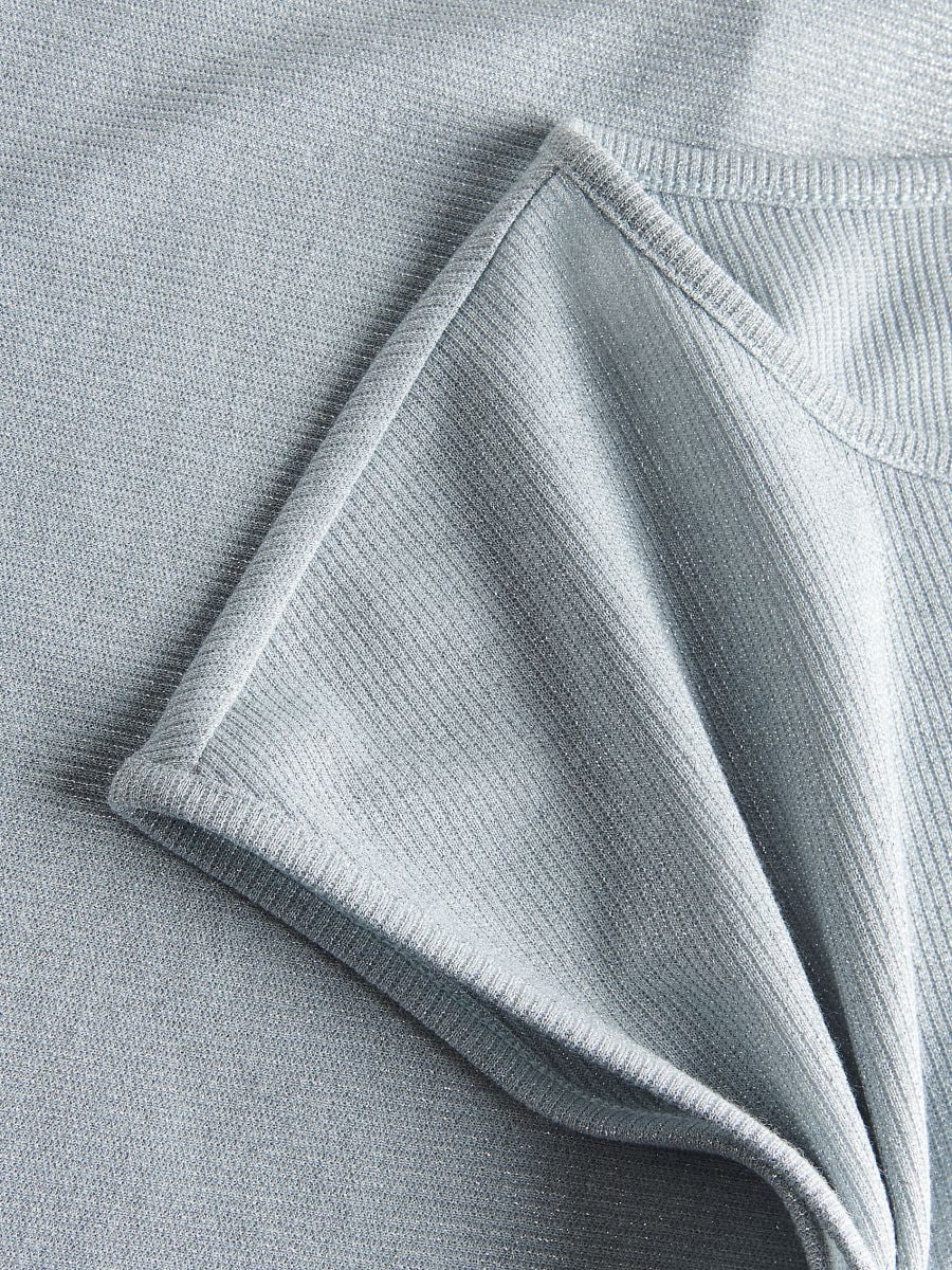 Metallic effect blouse - pale blue - RESERVED - 4