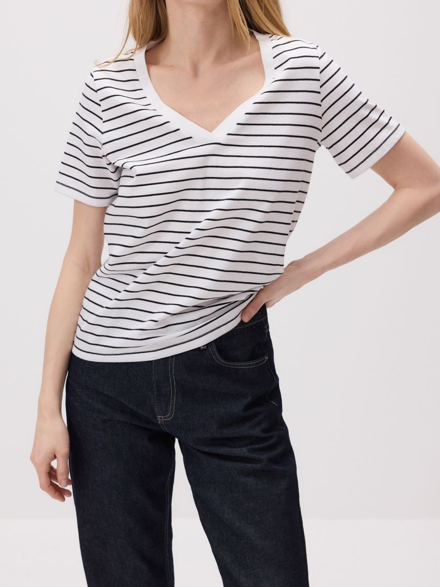 LADIES` T-SHIRT - multicolor - RESERVED - 3