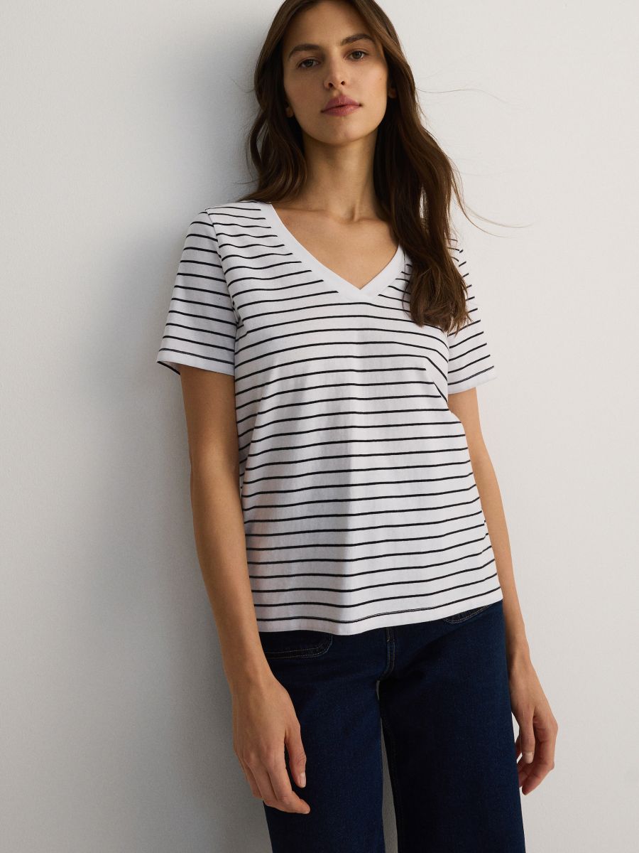 LADIES` T-SHIRT - multicolor - RESERVED - 5