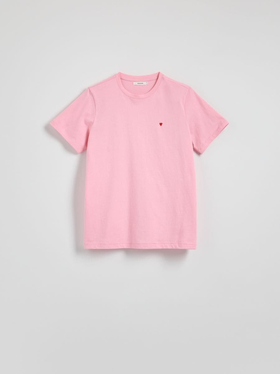 LADIES` T-SHIRT - pastel pink - RESERVED - 4