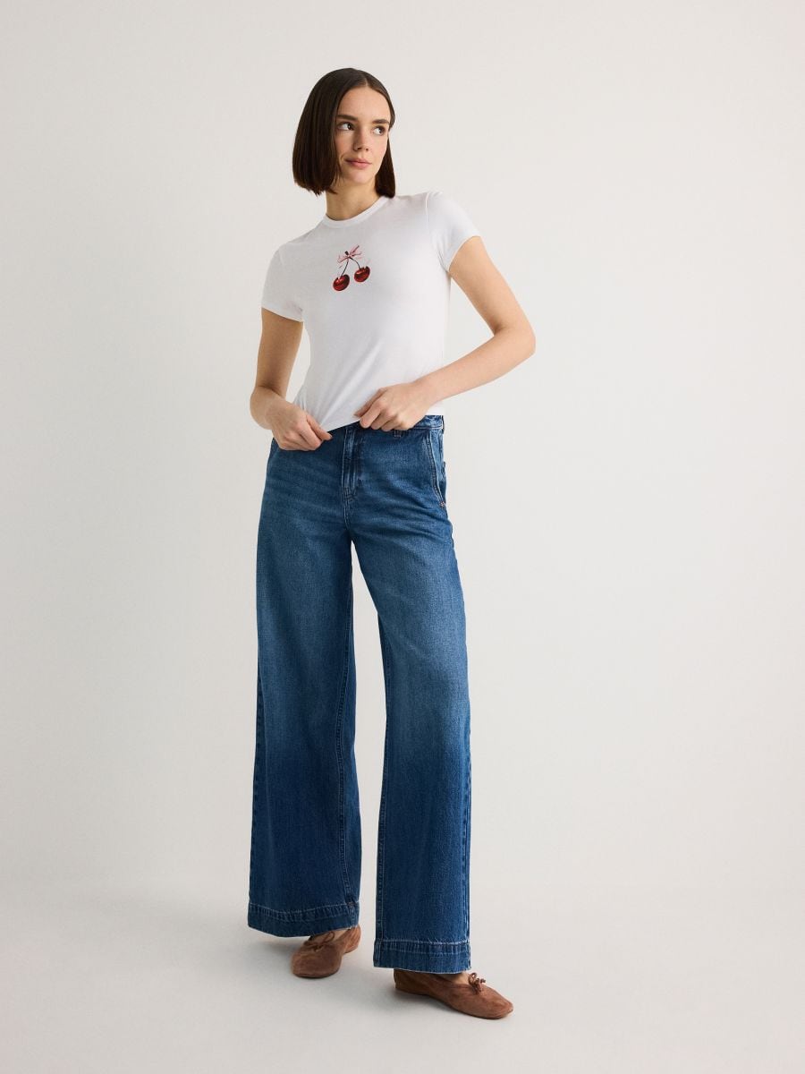 Regular fit printed T-shirt - white - RESERVED - 4