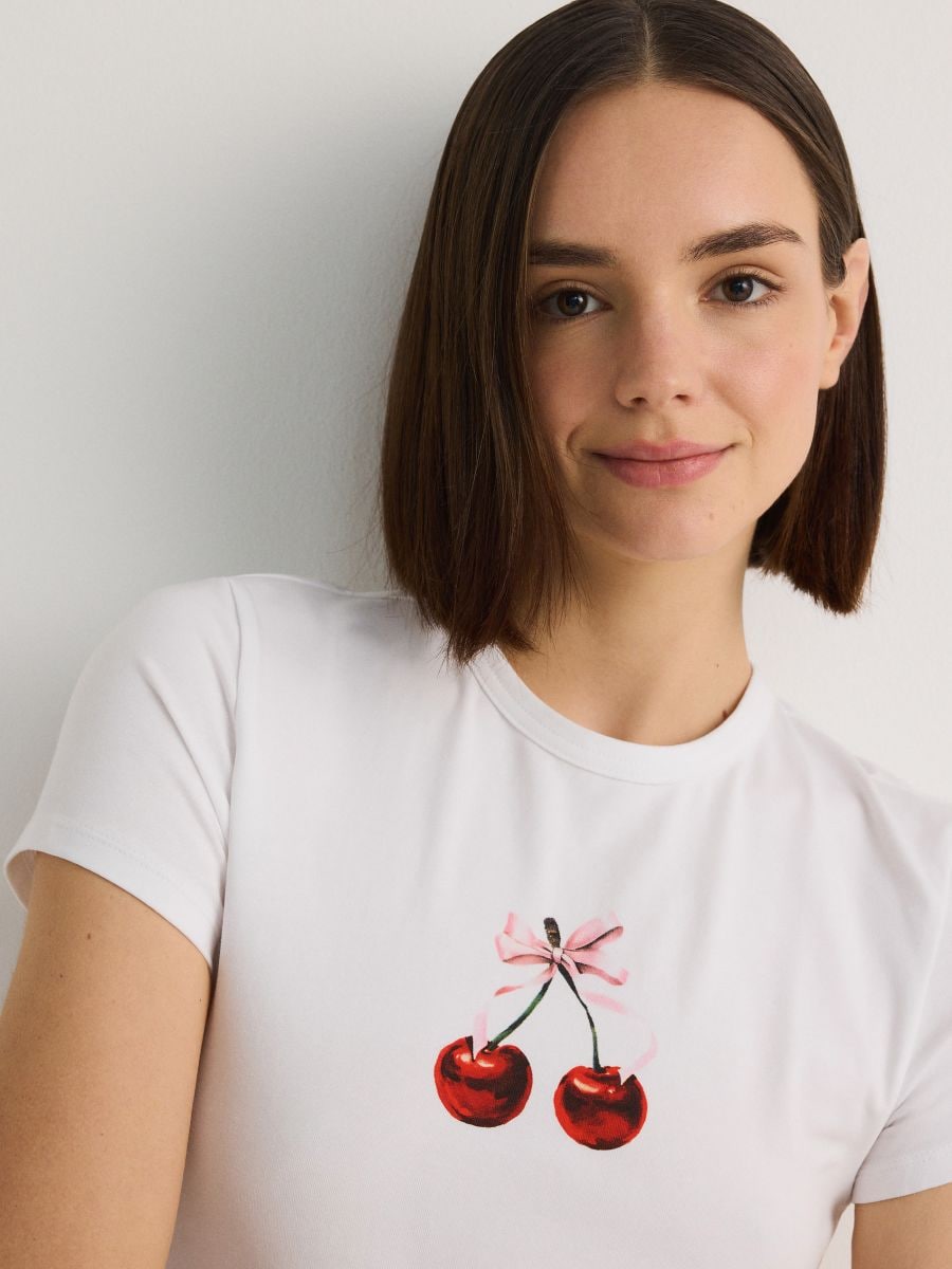 Regular fit printed T-shirt - white - RESERVED - 3