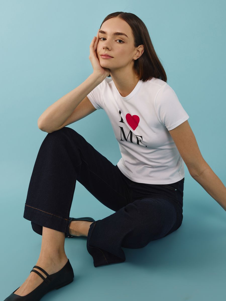 Regular fit printed T-shirt - white - RESERVED - 7