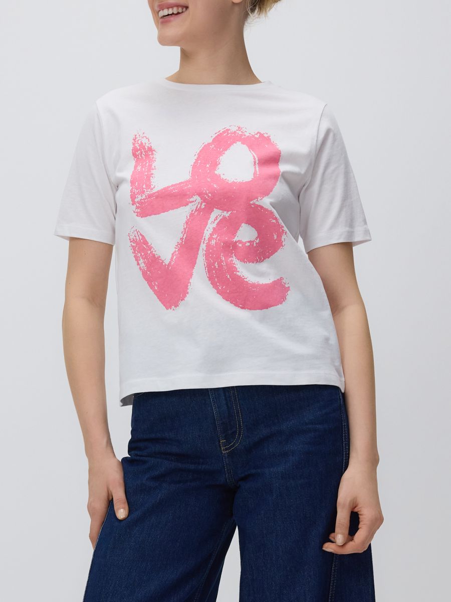 T-shirt with print - white - RESERVED - 2