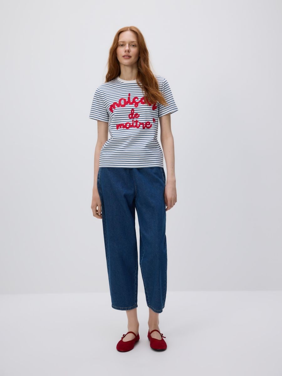 T-shirt with embroidery detailing - multicolor - RESERVED - 2