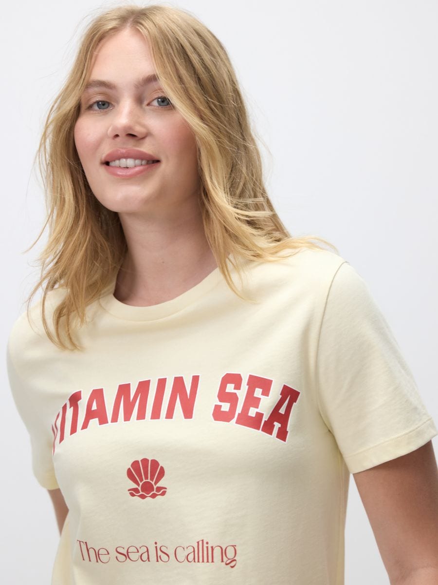 T-shirt with print - nude - RESERVED - 4