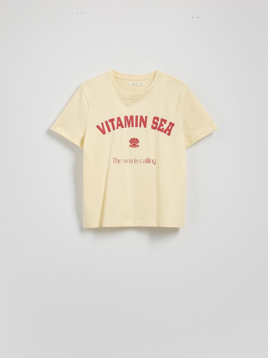 T-shirt with print - nude - RESERVED - 6