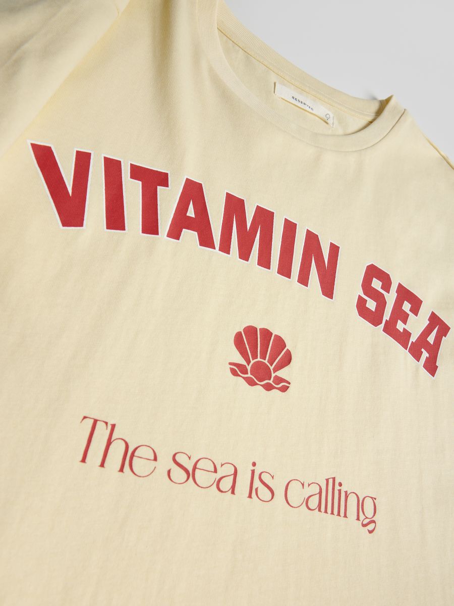 T-shirt with print - nude - RESERVED - 7