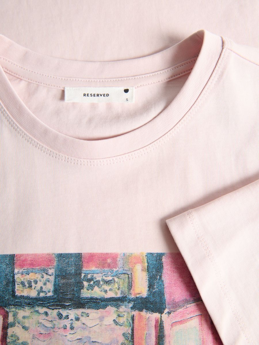 T-shirt with print - pastel pink - RESERVED - 2