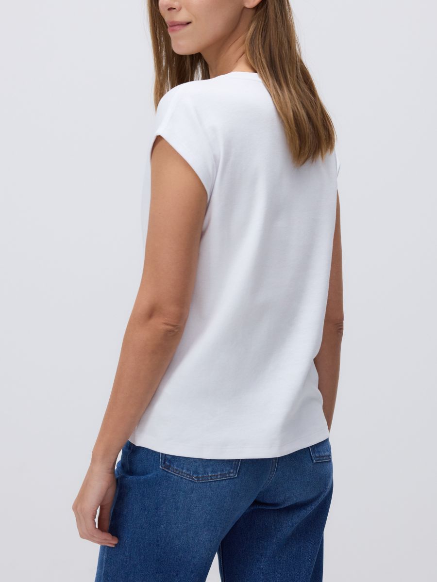 T-shirt with leopard print - white - RESERVED - 3