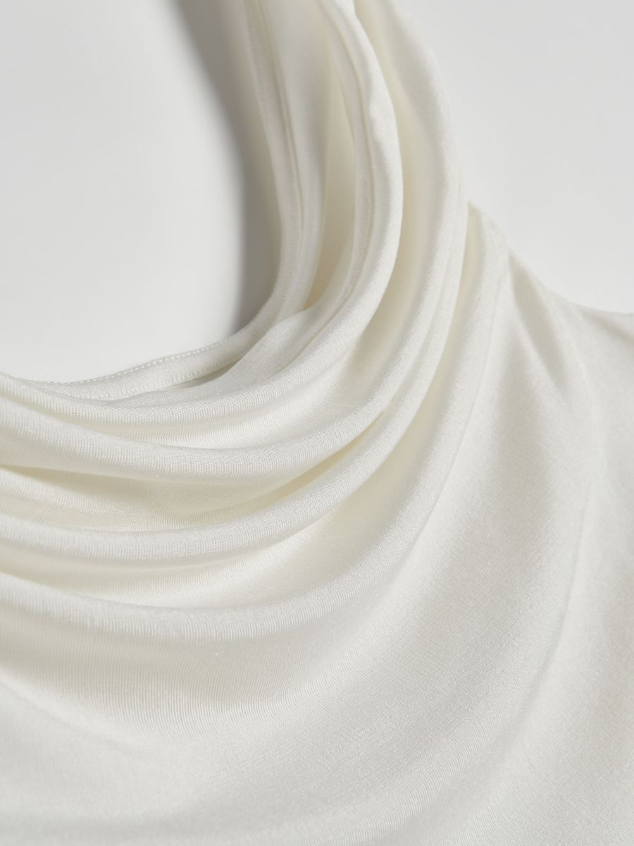 Top with a draped neckline - cream - RESERVED - 2