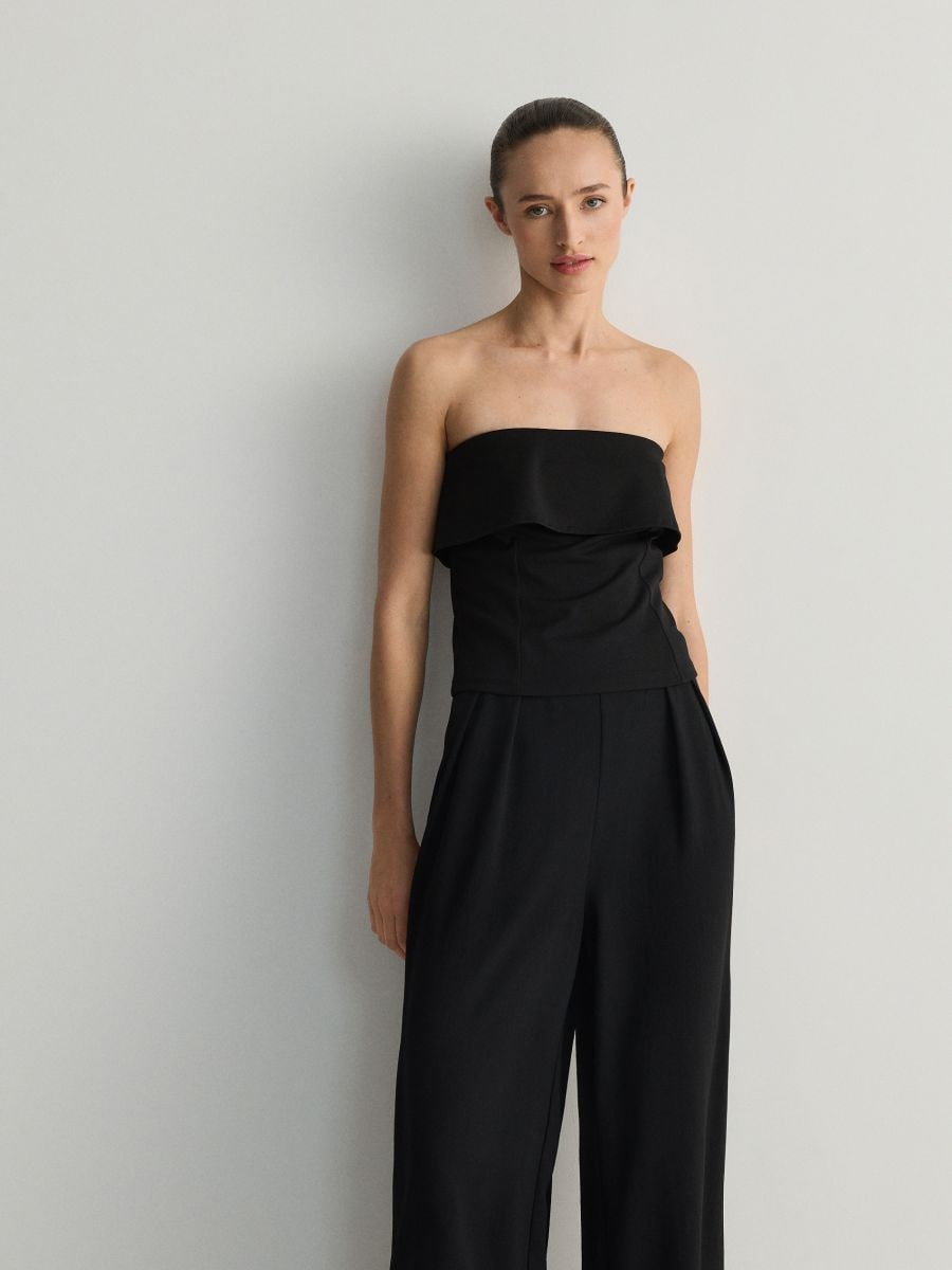 Top tip corset - negru - RESERVED - 2
