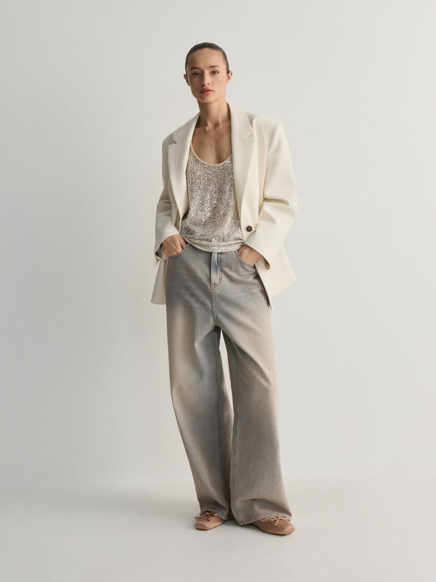 Sequin top - golden - RESERVED - 2