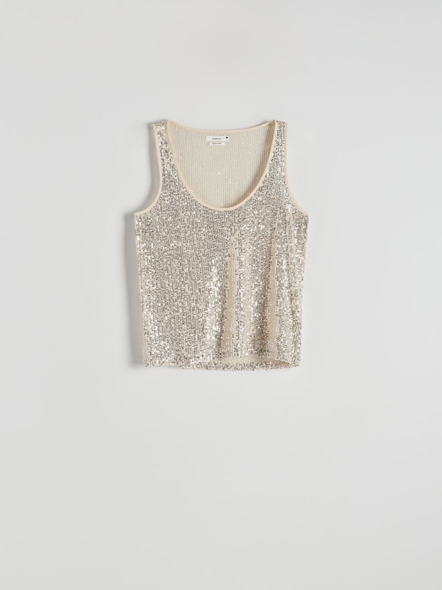 Sequin top - golden - RESERVED - 3