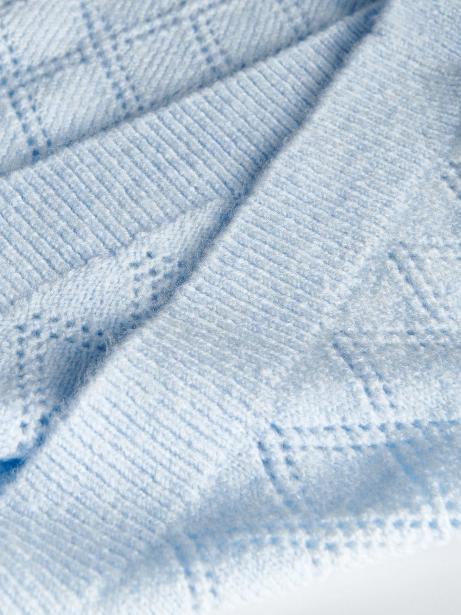 Openwork pattern jumper - pale blue - RESERVED - 5