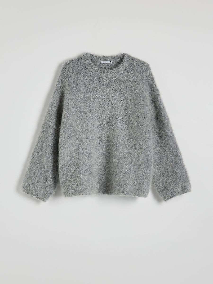 Jumper with wool and mohair blend - mid grey - RESERVED - 5