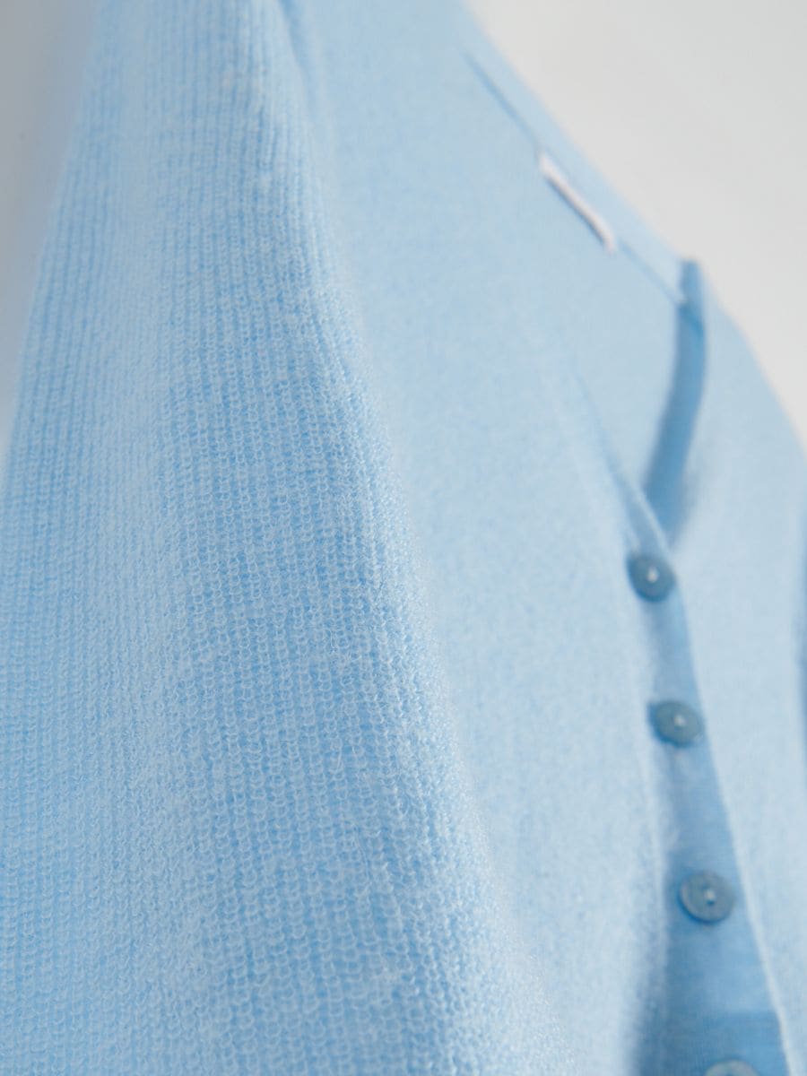 Button down cropped jumper - pale blue - RESERVED - 7