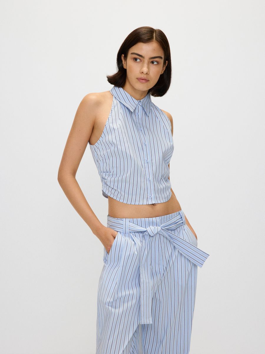 Top w stylu koszulowym - wielobarwny - RESERVED
