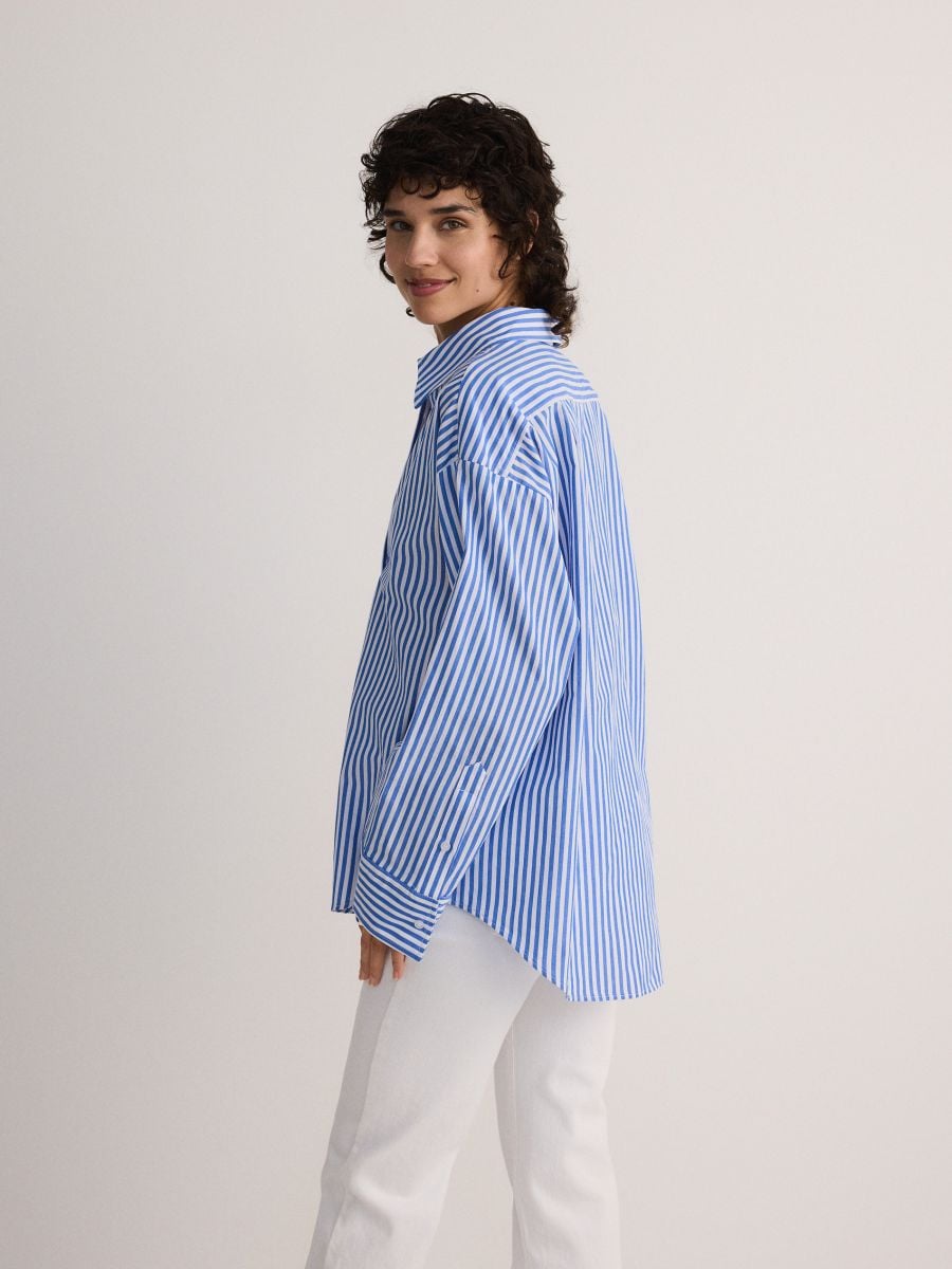 Camicia oversize a righe - blu - RESERVED - 4