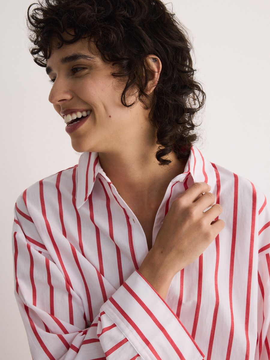 Tシャツ・カットソー No.0952 C stripe loose T 胸ロゴレイヤードTシャツ メンズ(S ネイビー): トップス｜Right