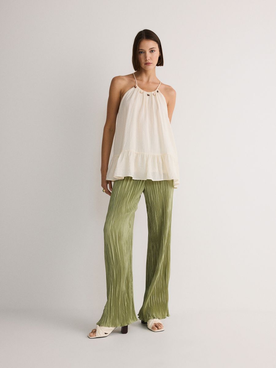 Blouse with peplum hem - nude - RESERVED - 2