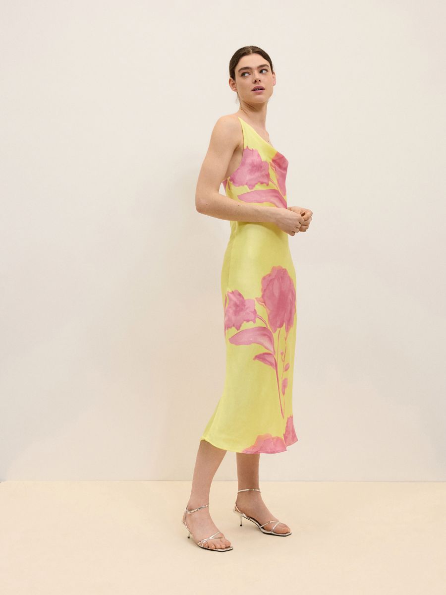 Printed maxi dress - multicolor - RESERVED