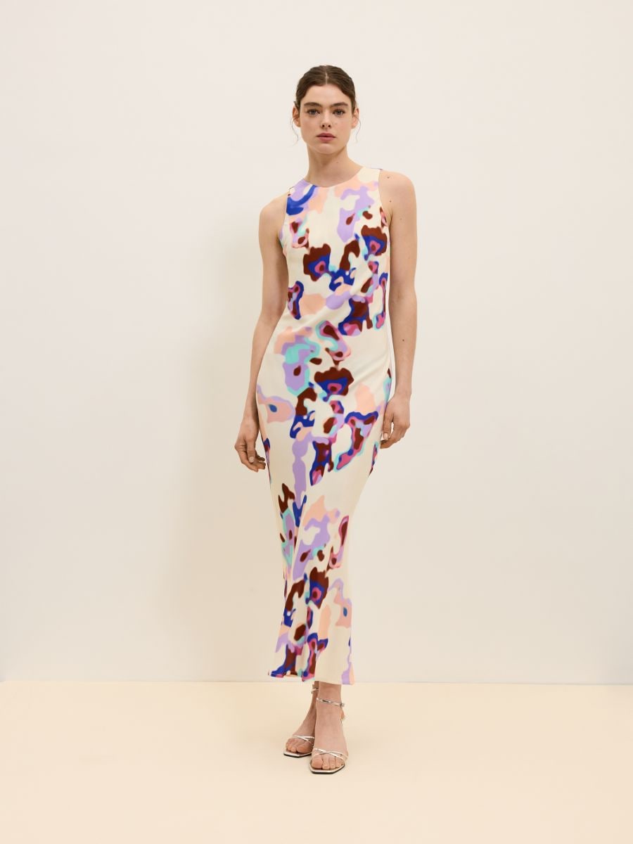 Printed maxi dress - multicolor - RESERVED