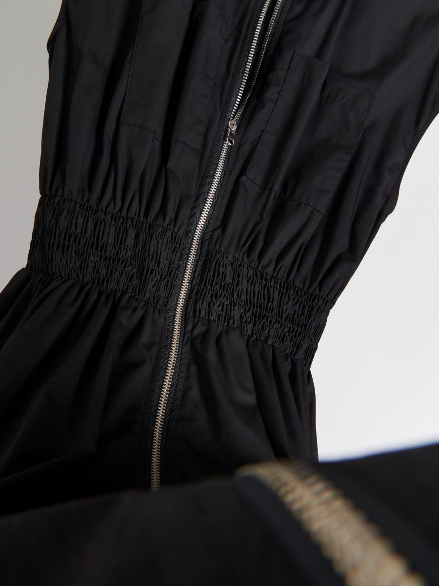 Zip up midi dress - black - RESERVED - 7