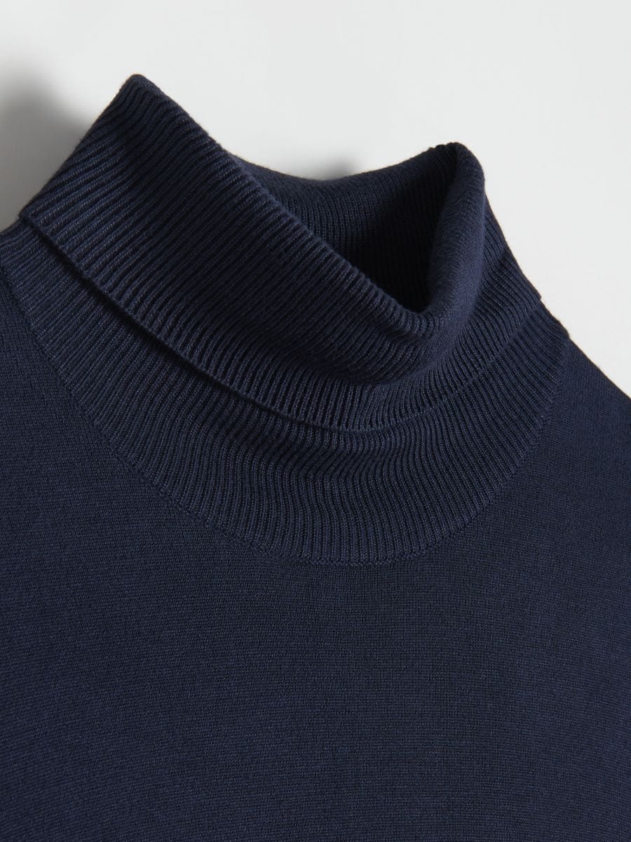 Viscose blend turtleneck - navy - RESERVED - 5