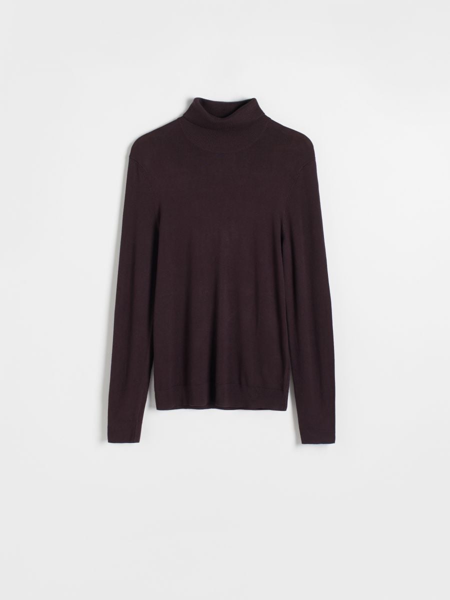 Viscose blend turtleneck - mahogany - RESERVED - 4
