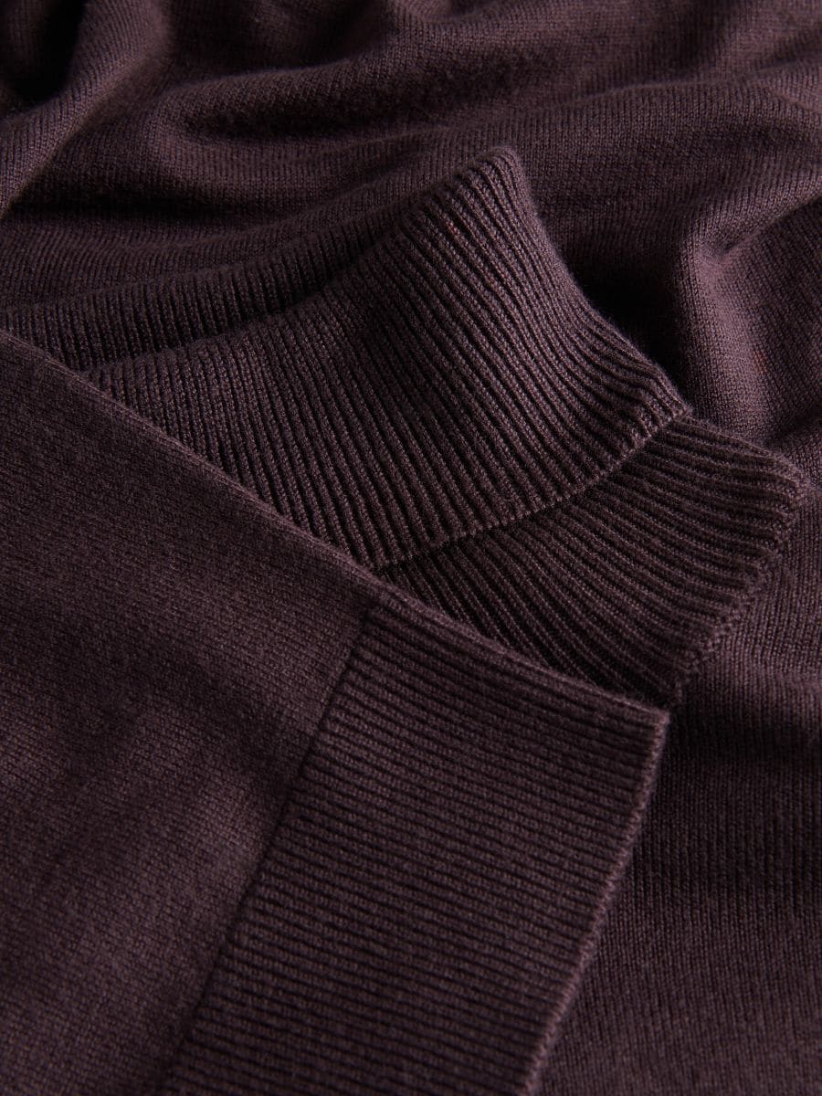 Viscose blend turtleneck - mahogany - RESERVED - 5