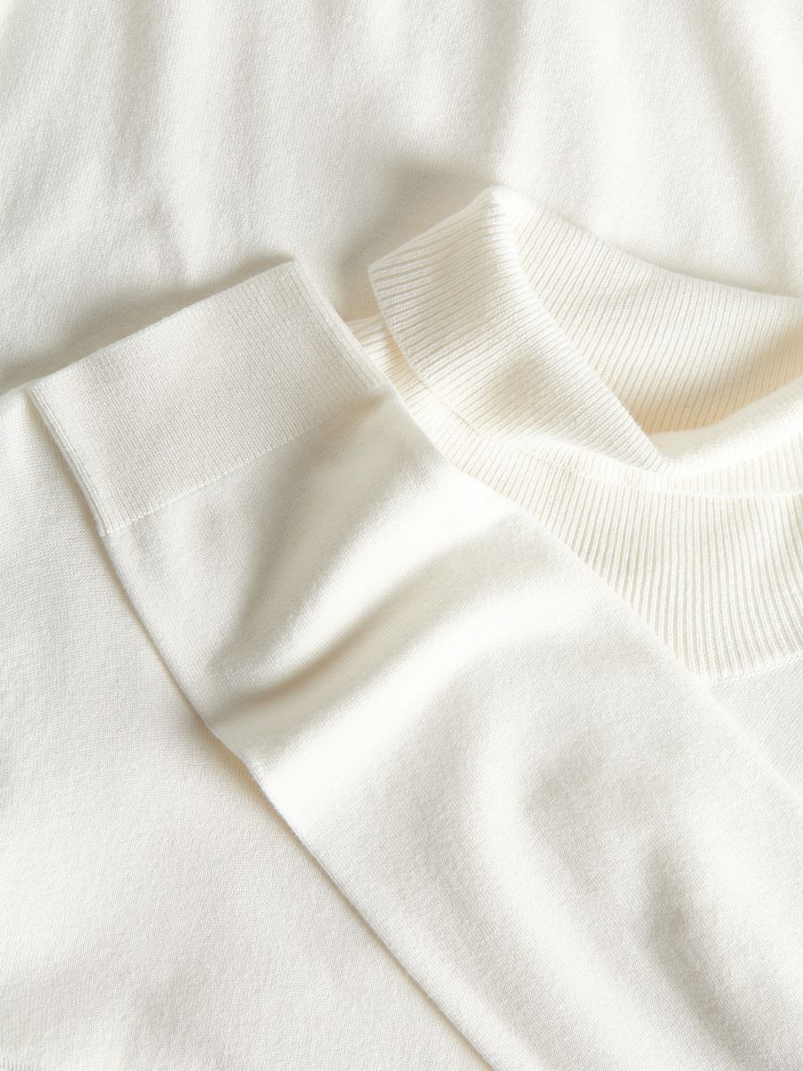 Viscose rich turtleneck - cream - RESERVED - 6