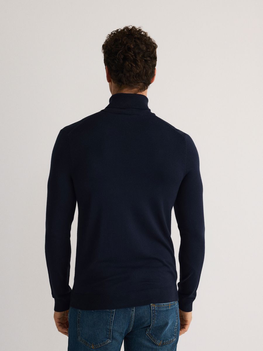 Viscose rich turtleneck - navy - RESERVED - 4