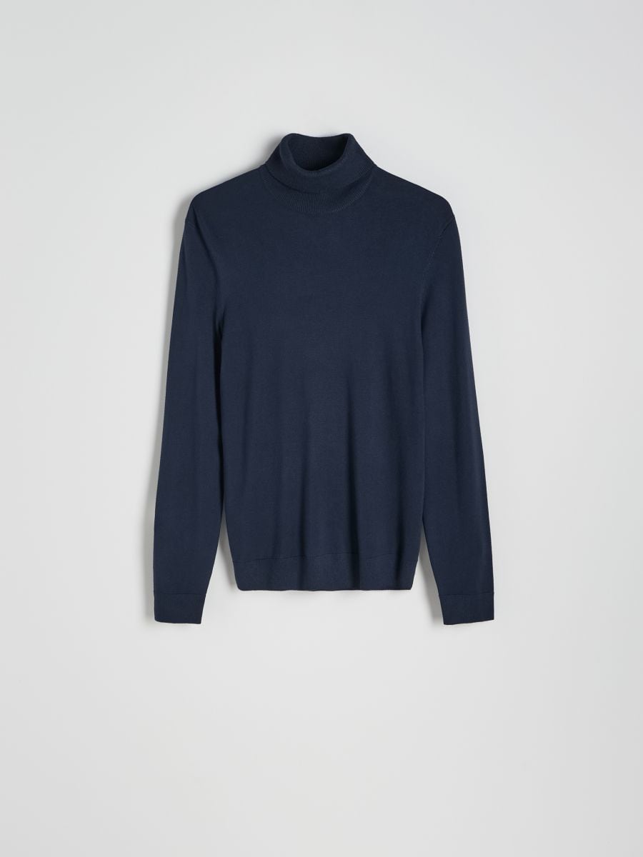 Viscose rich turtleneck - navy - RESERVED - 5
