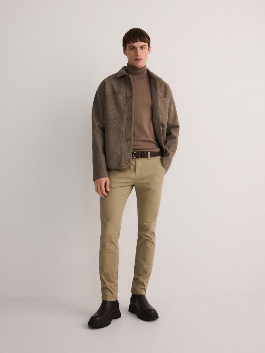 Viscose rich turtleneck - coffee - RESERVED - 2
