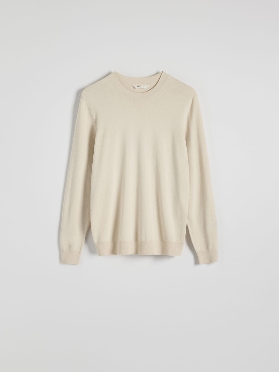 Pull en viscose majoritaire - crème - RESERVED - 5