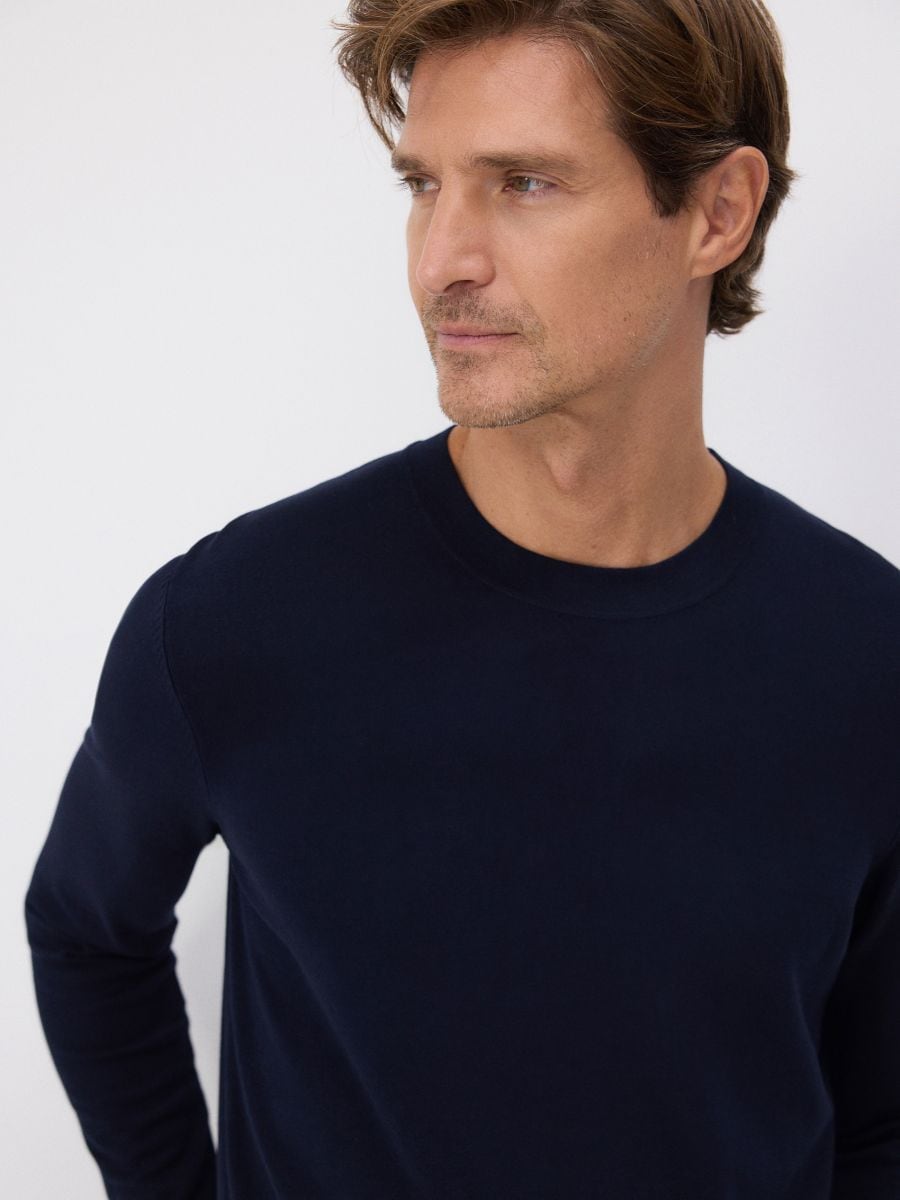 Viscose rich jumper - navy - RESERVED